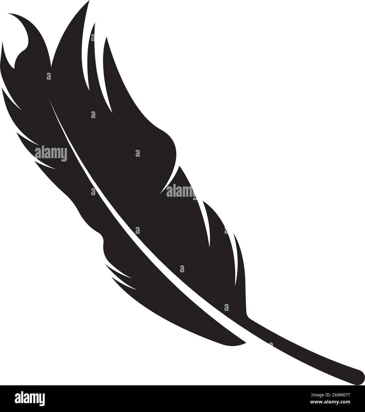 Conception de modèle d'illustration de stock de logo de stylo Quill Illustration de Vecteur