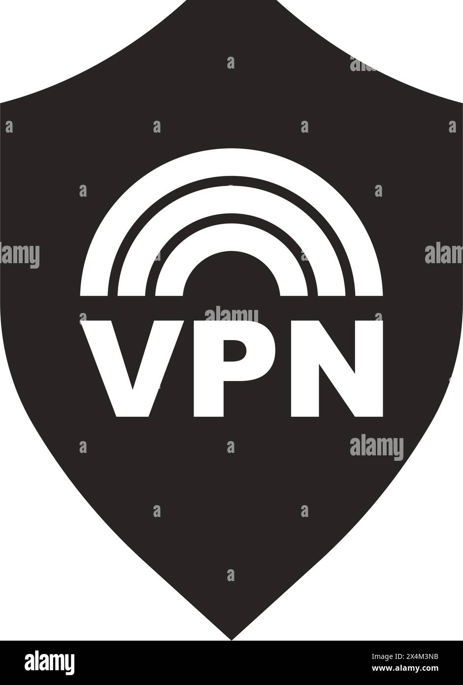 Icône VPN ou réseau privé virtuel, conception de symbole d'illustration vectorielle Illustration de Vecteur