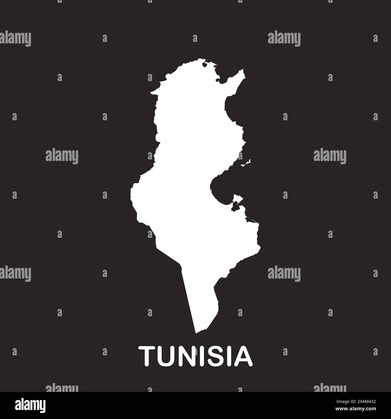 Tunisie icône de vecteur d'illustration de symbole de carte arrière-plan Illustration de Vecteur