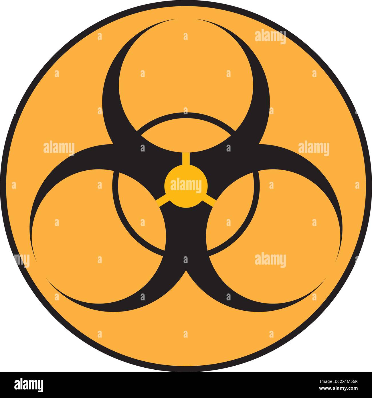 Icône d'avertissement radioactive, conception de symbole d'illustration vectorielle Illustration de Vecteur