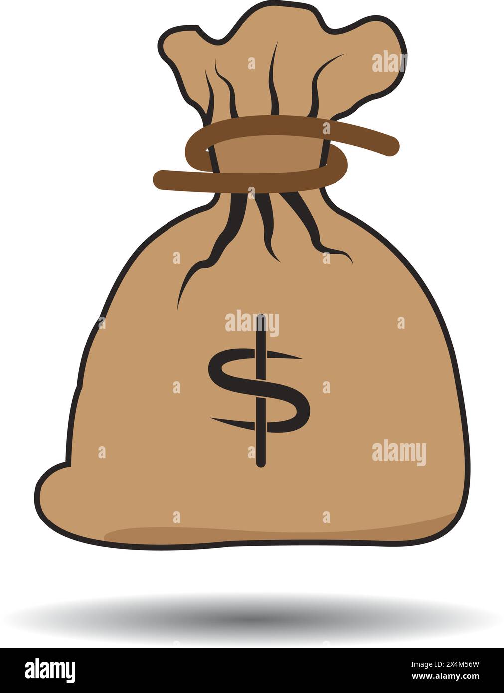 icône de sac d'argent ou de trésor sur fond blanc isolé, conception d'illustration vectorielle Illustration de Vecteur