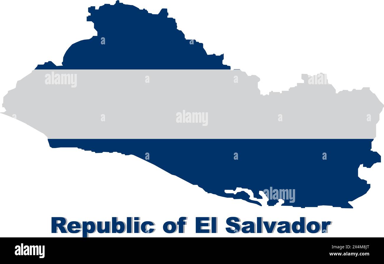 République d'El salvador icône de vecteur d'illustration de symbole de la carte conception Illustration de Vecteur