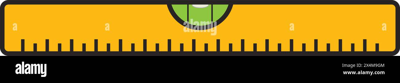 Conception de symbole d'illustration vectorielle d'icône de règle de niveau de construction Illustration de Vecteur