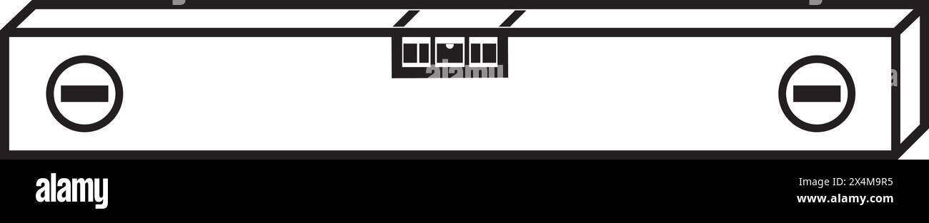 Conception de symbole d'illustration vectorielle d'icône de règle de niveau de construction Illustration de Vecteur