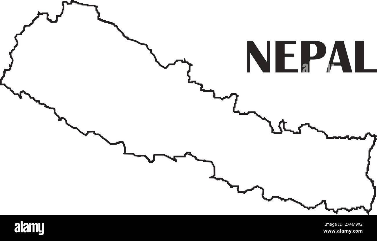 Népal icône de carte vecteur illustration de symbole conception abstraite Illustration de Vecteur