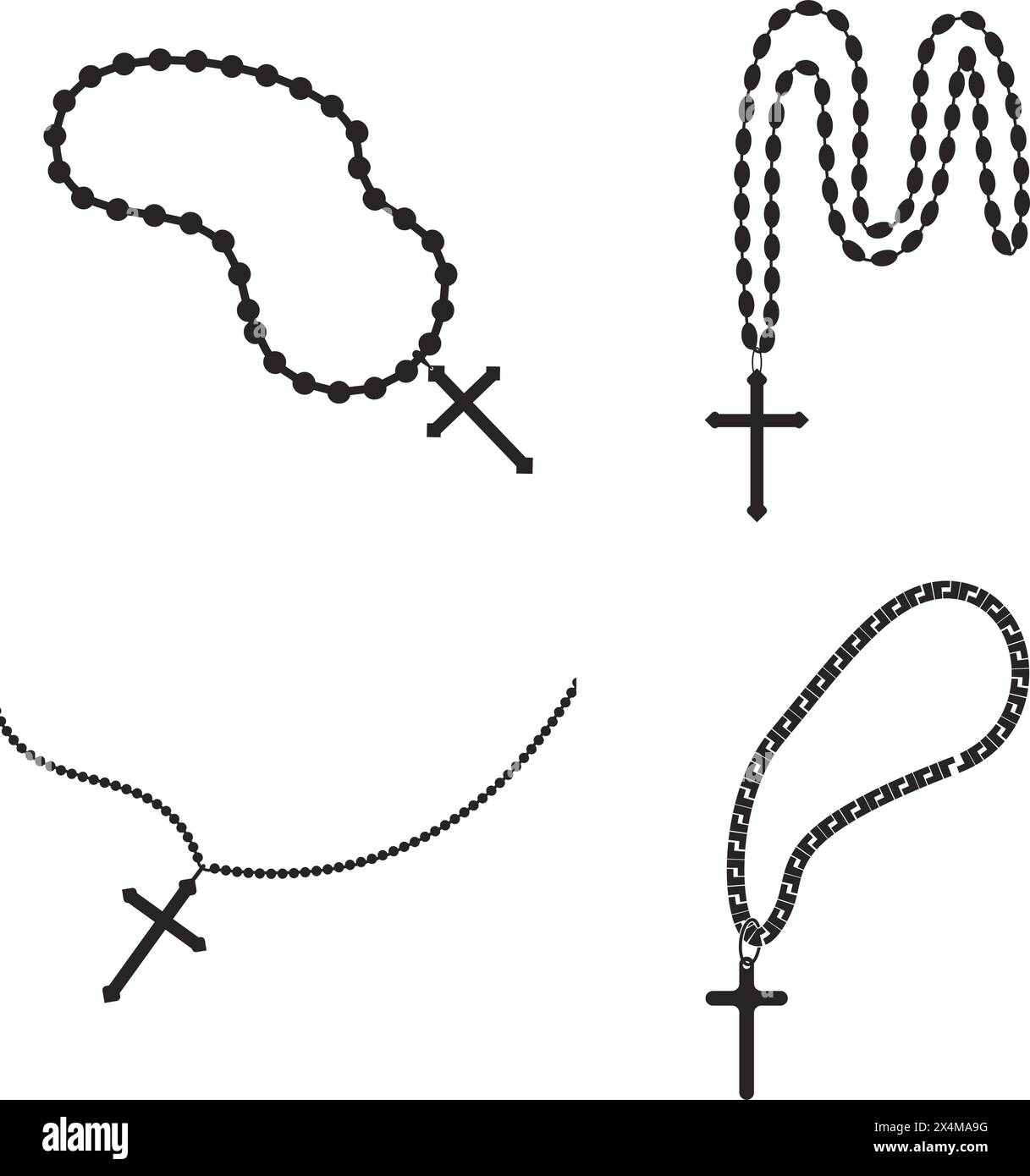 Conception de symbole d'illustration vectorielle d'icône de Rosaire Illustration de Vecteur