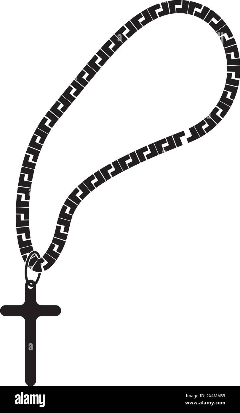 Conception de symbole d'illustration vectorielle d'icône de Rosaire Illustration de Vecteur