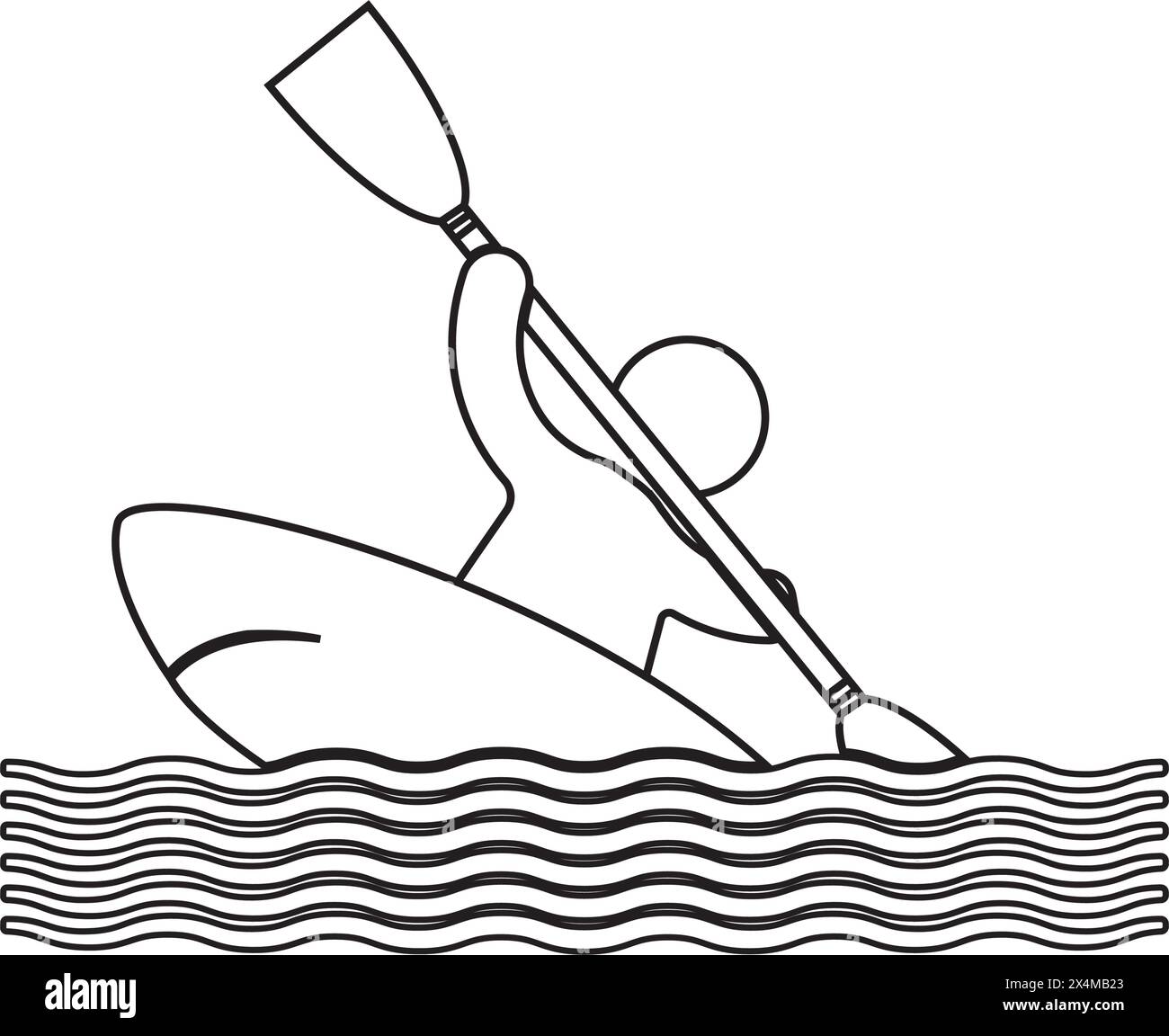 conception de symbole d'illustration vectorielle de kayak Illustration de Vecteur