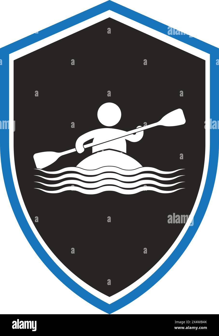 conception de symbole d'illustration vectorielle de kayak Illustration de Vecteur