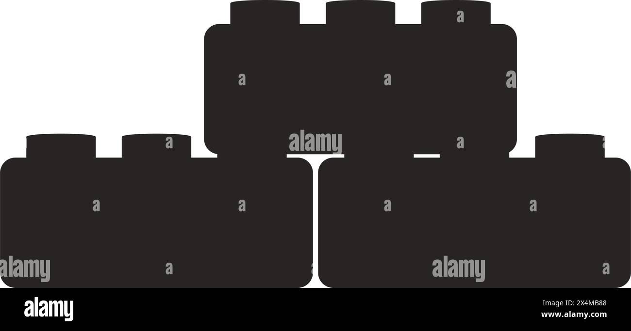 Conception de symbole d'illustration vectorielle d'icône de bloc de construction Illustration de Vecteur