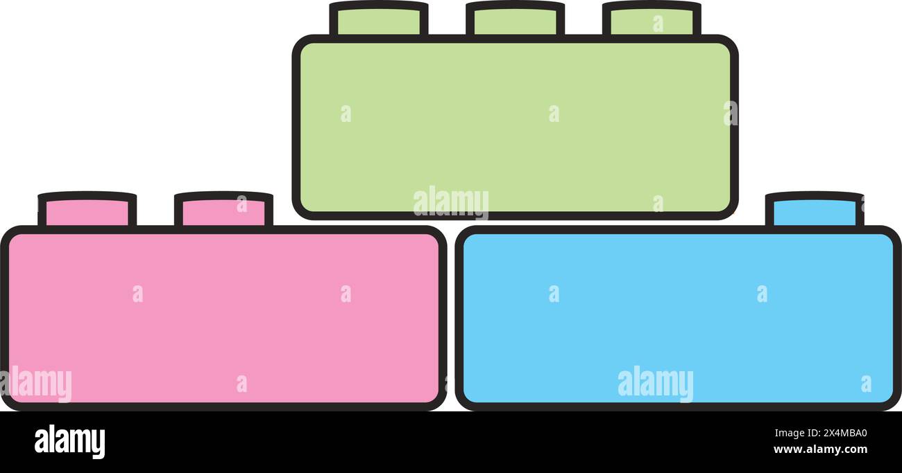 Conception de symbole d'illustration vectorielle d'icône de bloc de construction Illustration de Vecteur