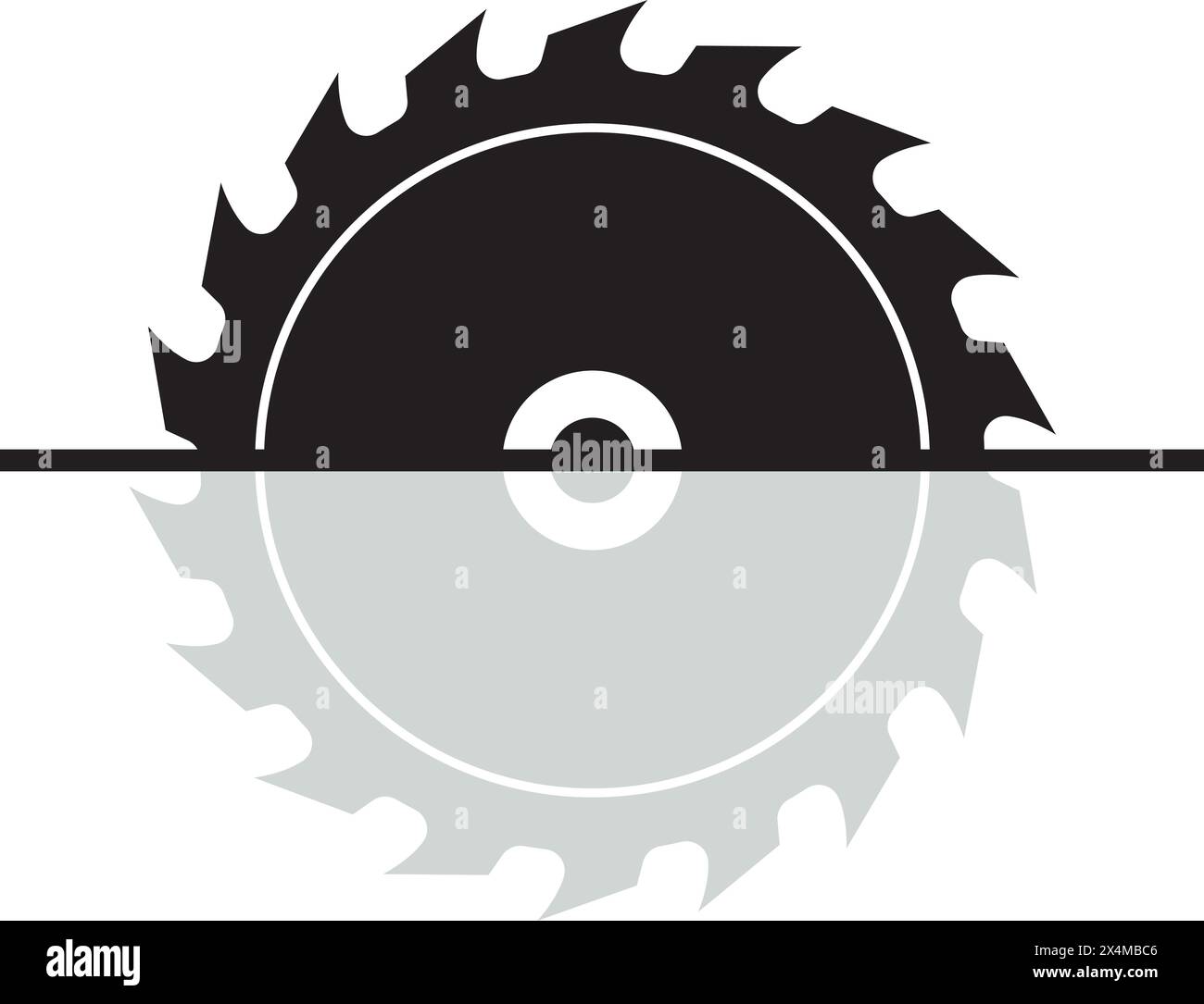 Symbole d'illustration circulaire représentant une icône en forme de vecteur de scie pour le Web et le design Illustration de Vecteur