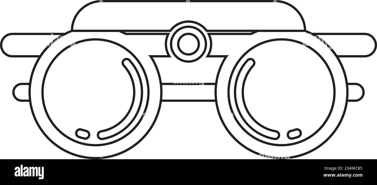 conception de symbole d'illustration vectorielle d'icône de lentille de test de santé oculaire Illustration de Vecteur