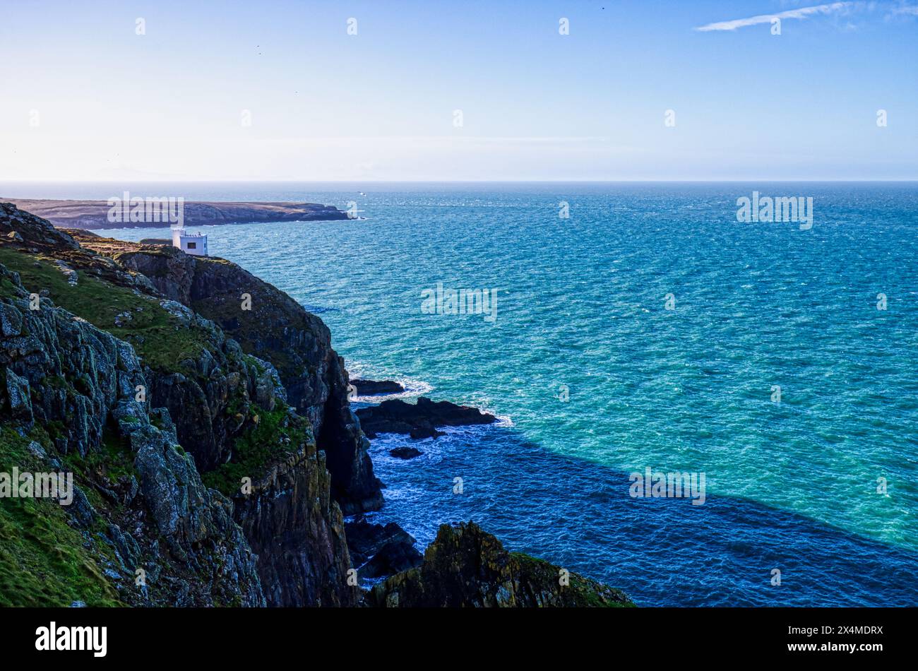 South Stack Cliffs, Anglesey, pays de Galles du Nord, Royaume-Uni Banque D'Images
