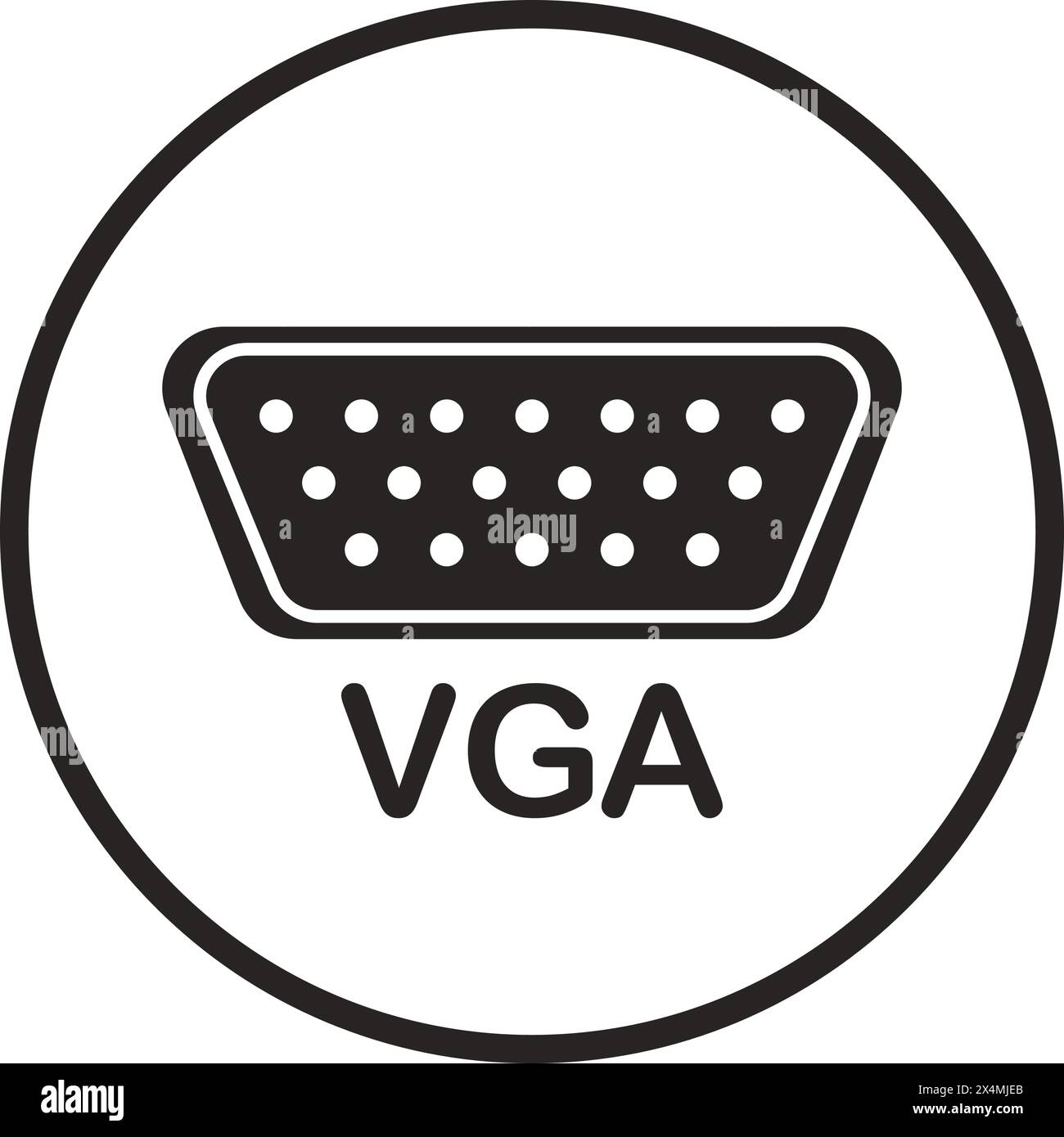 Icône de câble VGA. conception de symbole d'illustration vectorielle Illustration de Vecteur