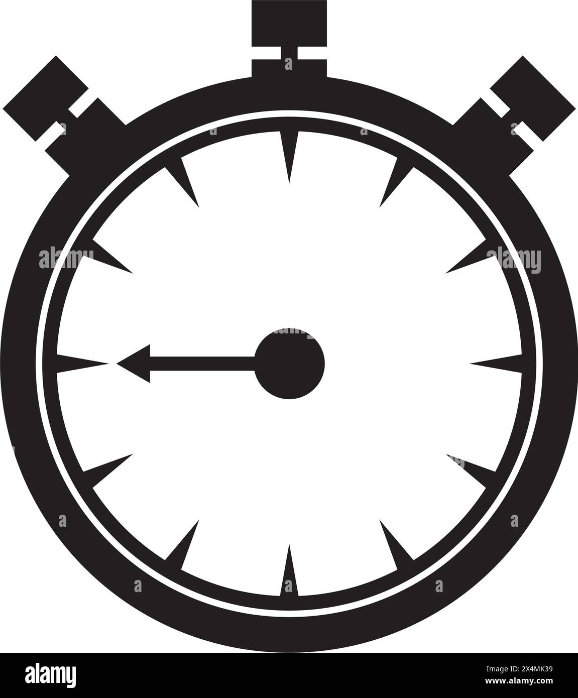 Modèle d'illustration de la conception vectorielle de l'icône du chronomètre Illustration de Vecteur