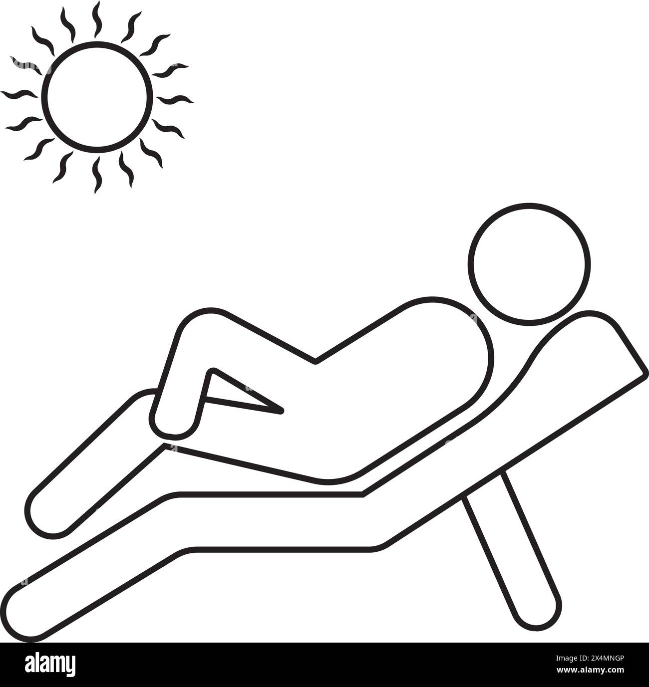 icône de bain de soleil illustration vectorielle conception de symbole Illustration de Vecteur
