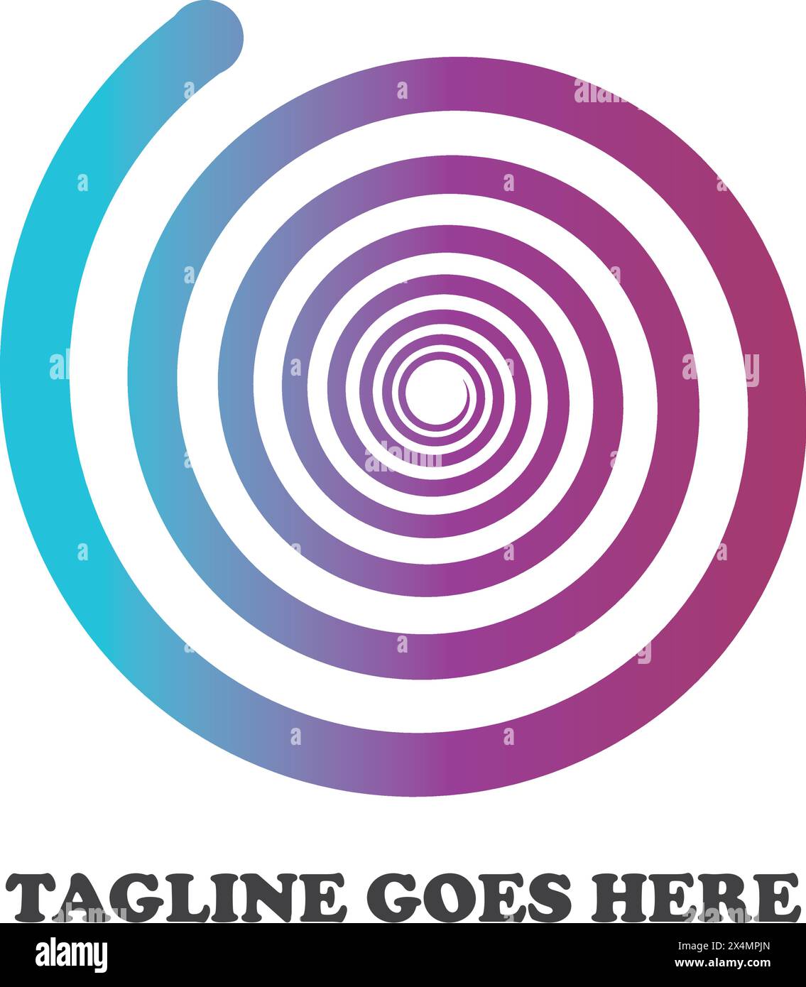 Conception de modèle de vecteur de logo en spirale Illustration de Vecteur