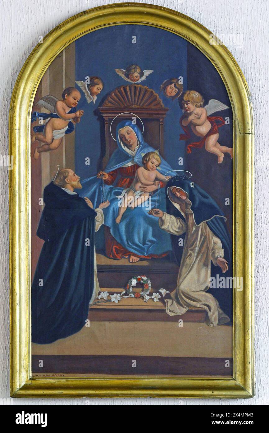 Notre-Dame du Rosaire, église de la Sainte famille à Zagreb, Croatie Banque D'Images