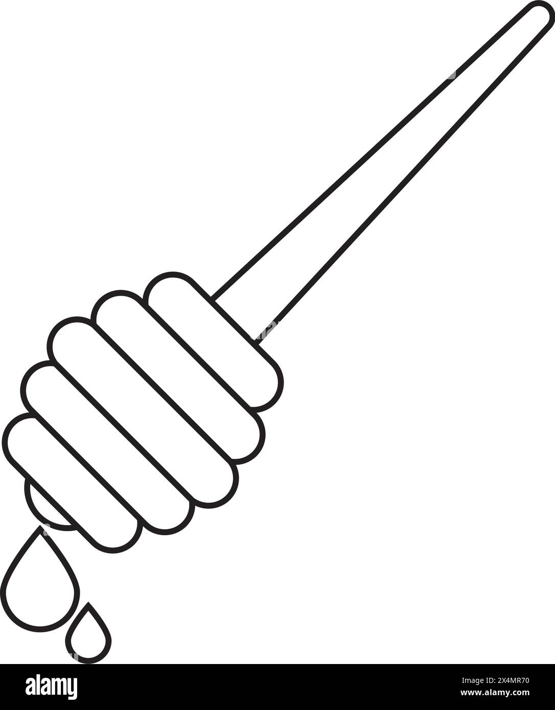 Icône de plongeur de miel illustration vectorielle conception de symbole Illustration de Vecteur