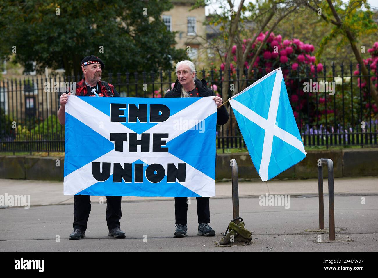 Glasgow Écosse, Royaume-Uni 4 mai 2024. Tous sous une bannière Marche pour l'indépendance. crédit sst/alamy live news Banque D'Images