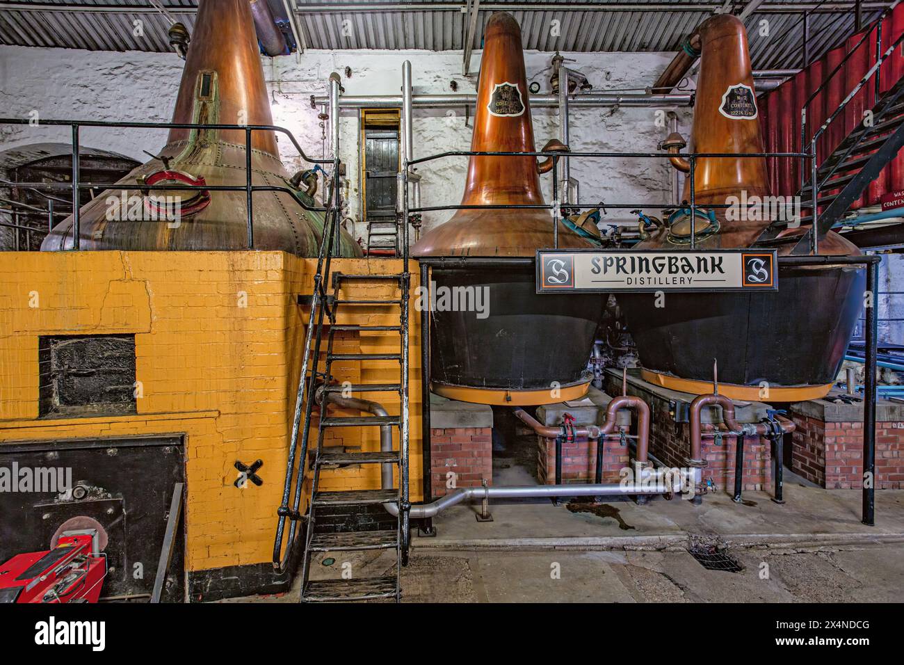 La distillerie Springbank STILL House , Campbeltown, Écosse, Royaume-Uni Banque D'Images