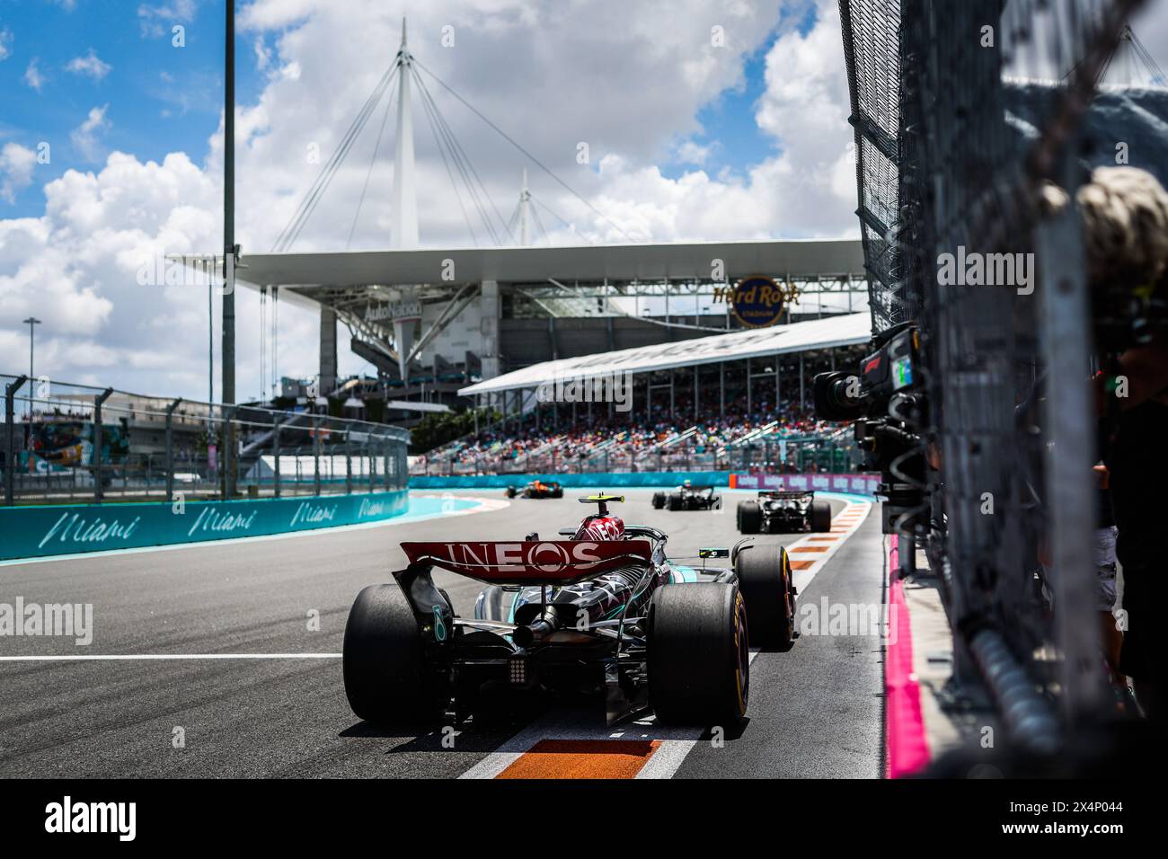 44 HAMILTON Lewis (gbr), Mercedes AMG F1 Team W15, action lors du Grand Prix de formule 1 Crypto.com de Miami 2024, 6e manche du Championnat du monde de formule 1 2024 du 3 au 5 mai 2024 sur l'Autodrome international de Miami, à Miami, États-Unis d'Amérique Banque D'Images