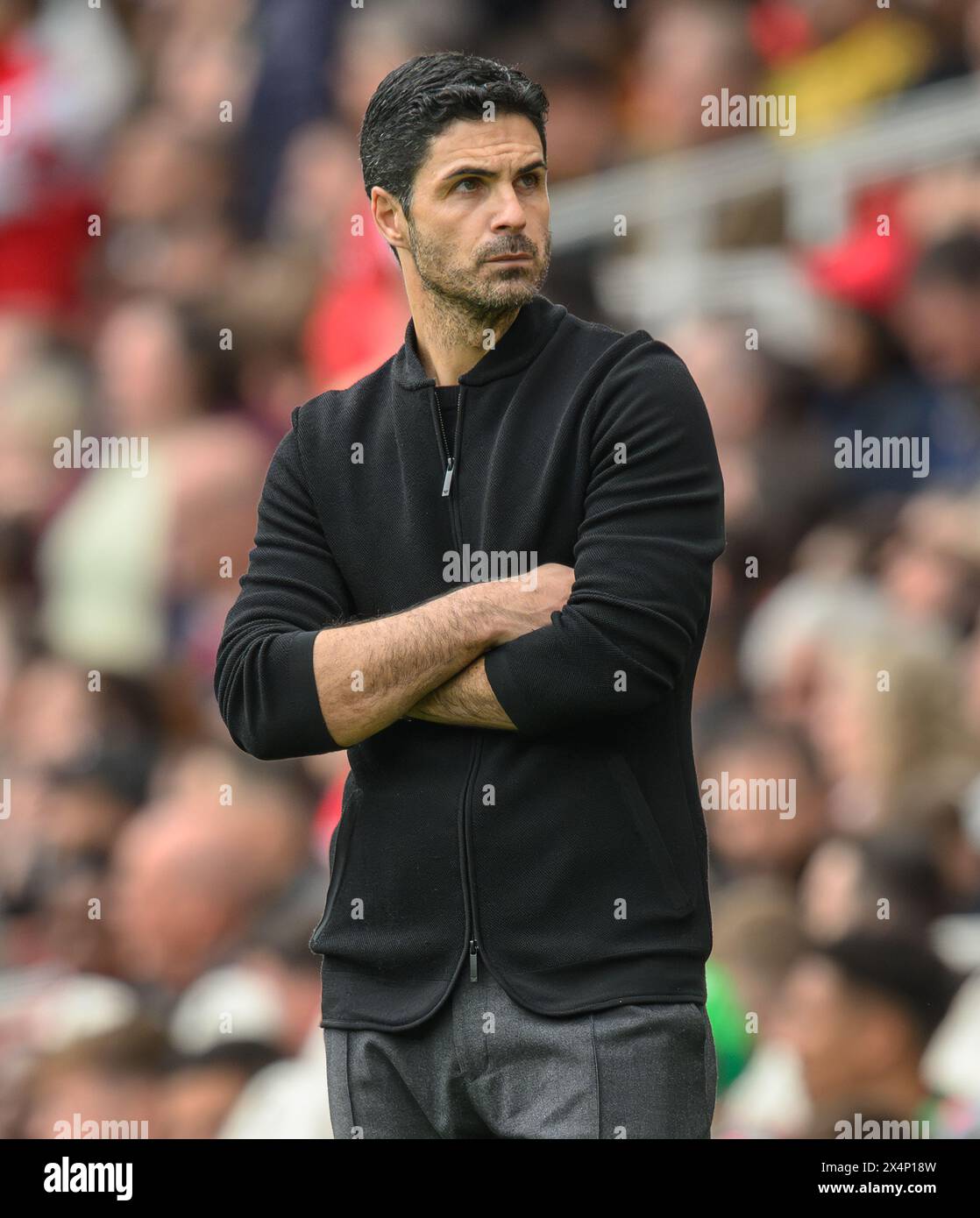 Londres, Royaume-Uni. 04 mai 2024 - Arsenal v AFC Bournemouth - premier League - Emirates Stadium. Mikel Arteta, responsable de l'arsenal. Crédit photo : Mark pain / Alamy Live News Banque D'Images