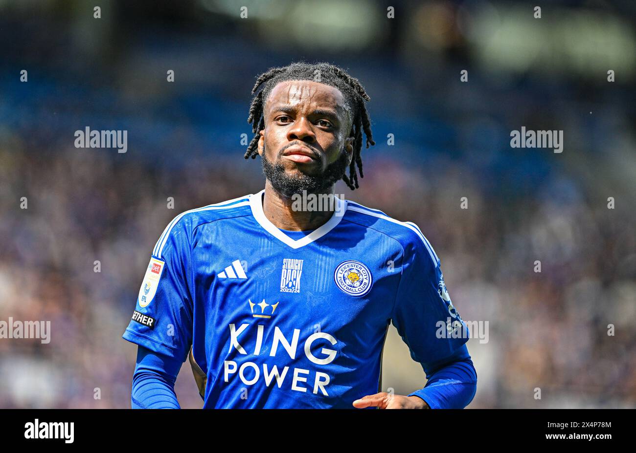 King Power Stadium, Leicester, Royaume-Uni. 4 mai 2024. EFL Championship Football, Leicester City contre Blackburn Rovers ; Stephy Mavididi de Leicester Credit : action plus Sports/Alamy Live News Banque D'Images