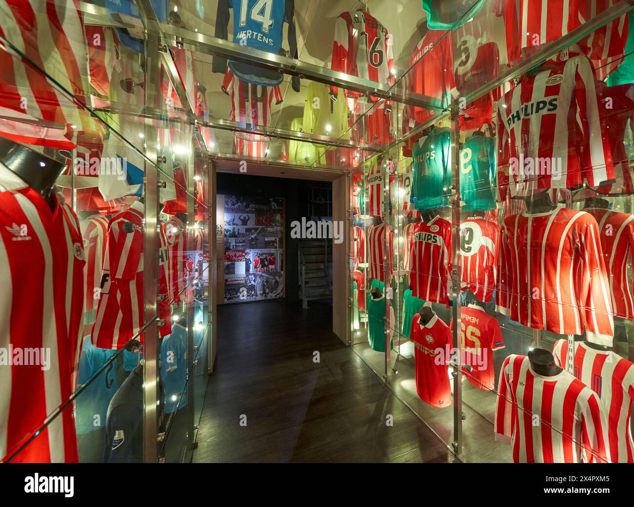 Visite du musée du club au Philips Stadion - l'arène officielle du FC PSV Eindhoven Banque D'Images