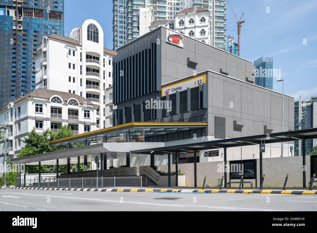 Kuala Lumpur, Malaisie - mars 11,2024 : vue panoramique de la station MRT de Conlay. Banque D'Images