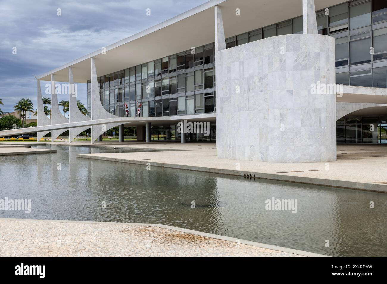 Gardes présidentielles au Palais Planalto, Palácio do Planalto, District fédéral, Brasilia, Brésil Banque D'Images