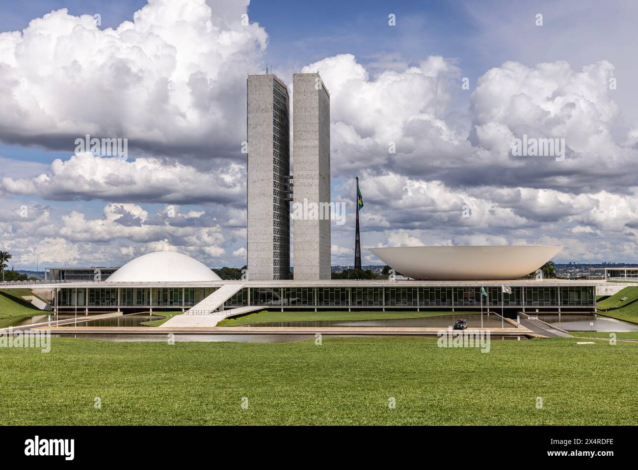 Palais des Congrès nationaux, Palacio do Congresso Nacional, capitale fédérale de Brasilia, Brésil Banque D'Images
