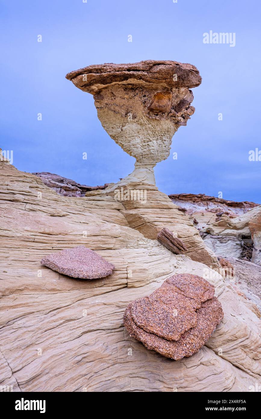 Wahweap Hoodoos surnommé 'fantômes blancs', Kanab, Utah, USA Banque D'Images