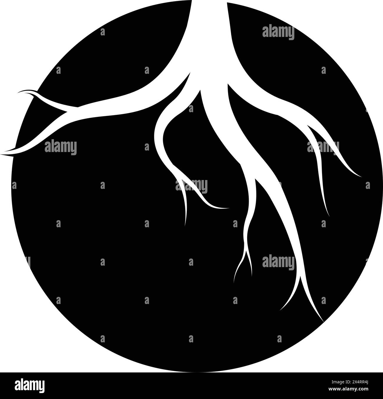 illustration de conception de modèle d'icône de racine d'arbre Illustration de Vecteur