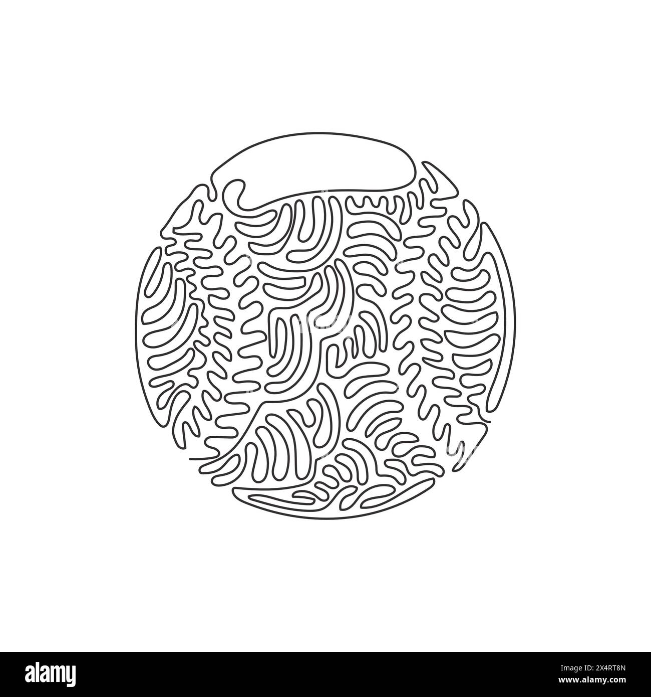 Balle de baseball en cuir dessinant une ligne continue unique. Jeu de sport traditionnel américain. Baseball. Baseball et battes. Boucles torsadées. Dynamique activée Illustration de Vecteur