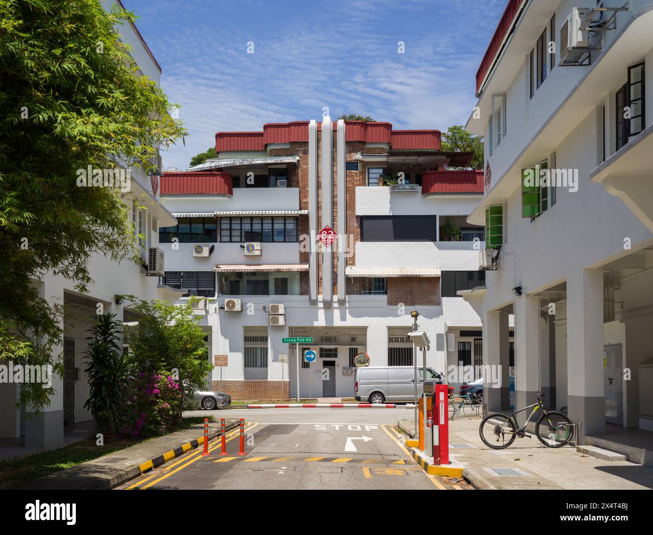 Appartements modernistes Tiong Bahru à Singapour, conçus dans le style Streamline moderne par Singapore Improvement Trust (SIT) Banque D'Images