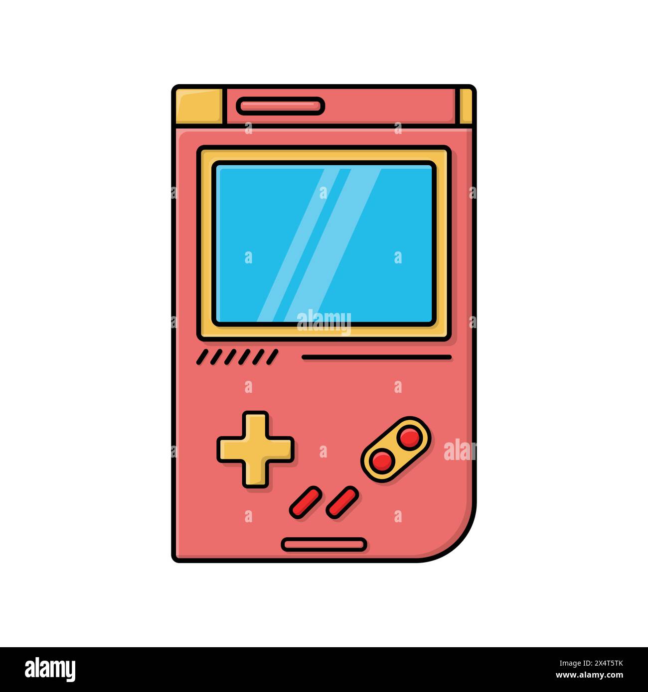 rétro videogame portable device icon illustration vectorielle graphique style plat pour la technologie et l'élément de conception de l'industrie Illustration de Vecteur