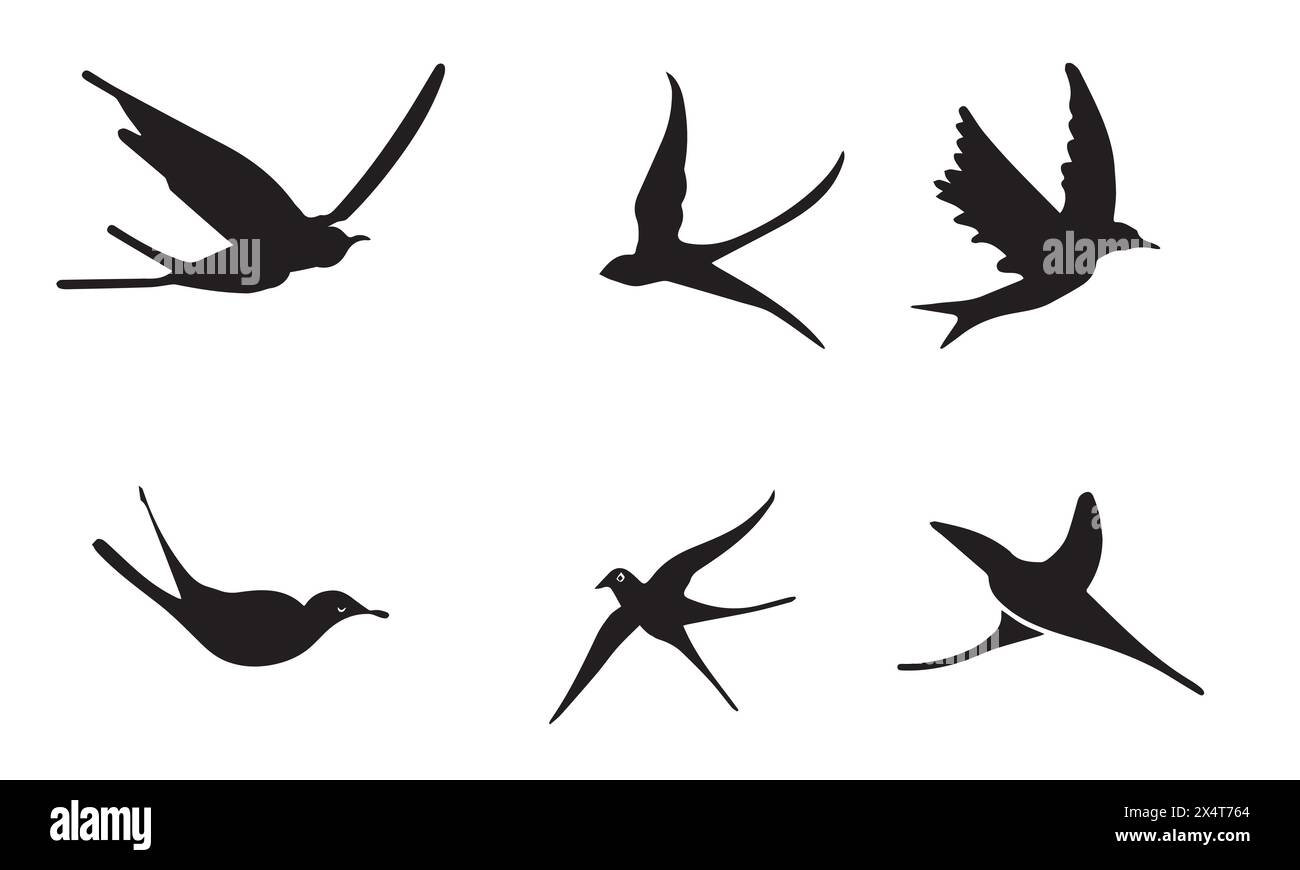 Barn Swallow illustration icône de style minimal EPS 10 et JPG Illustration de Vecteur