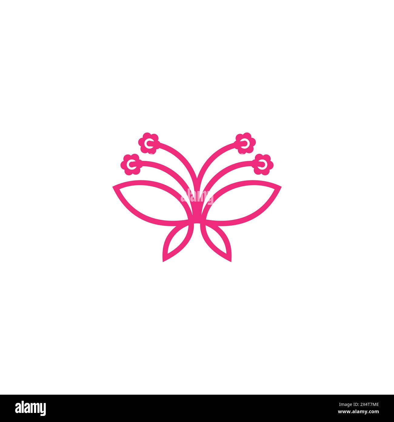 vecteur de symbole naturel de beauté de fleur de papillon Illustration de Vecteur