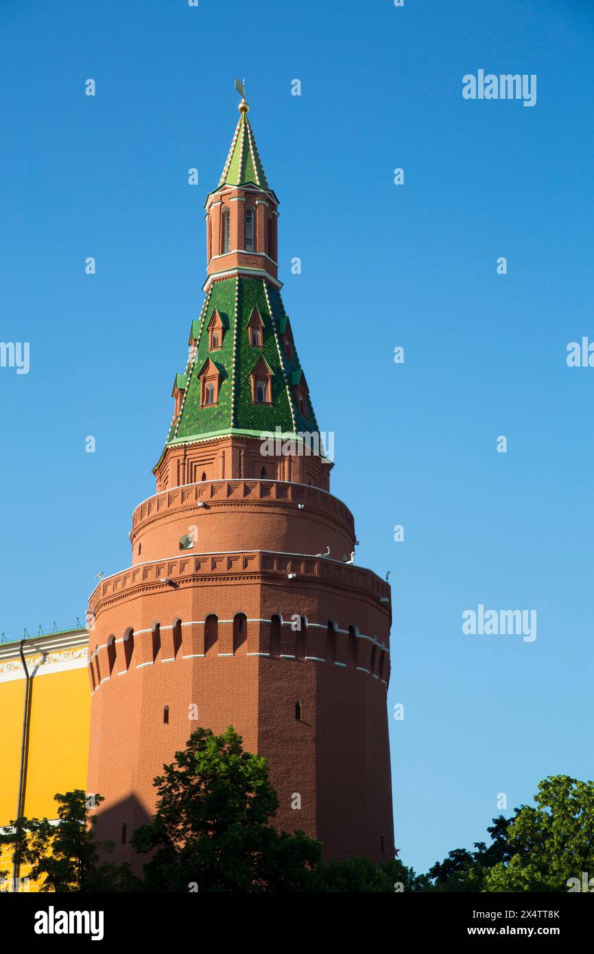 Arsenal, Tour d'angle de la Place Rouge, site classé au Patrimoine Mondial de Moscou, Russie Banque D'Images