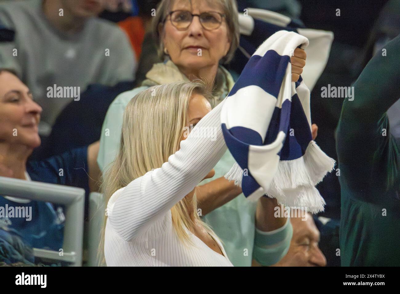 04.05.2024, Easy Credit BBL, Basketball Bundesliga : Gute Stimmung BEI den fans der Academics Heidelberg trotz deutlicher Niederlage gegen ratiopharm U Banque D'Images