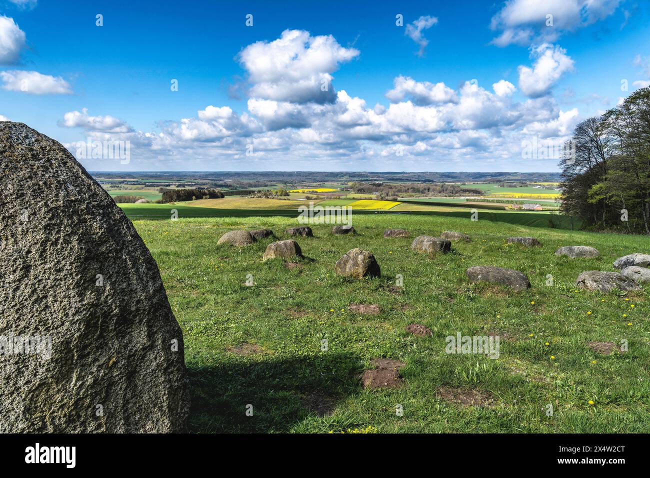 Yding Skovhoej est l'une des plus hautes collines du Denmark Banque D'Images