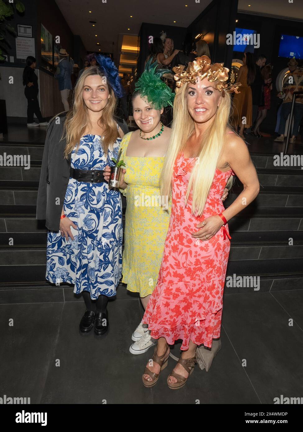 Elizabath Taylor et Luciana Pampalone assistent à la célébration de l'anniversaire de Gillian Hearst et à la soirée Kentucky Derby au T-Squared social à New York, NY, le 4 mai 2024. (Photo de David Warren /Sipa? USA) crédit : Sipa USA/Alamy Live News Banque D'Images