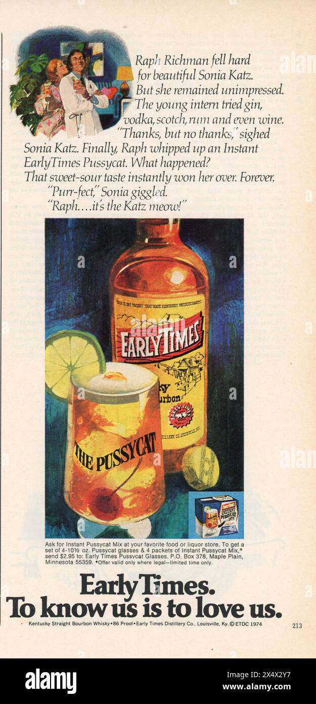 Publicité du magazine vintage « Playboy », numéro de mars 1974, États-Unis Banque D'Images