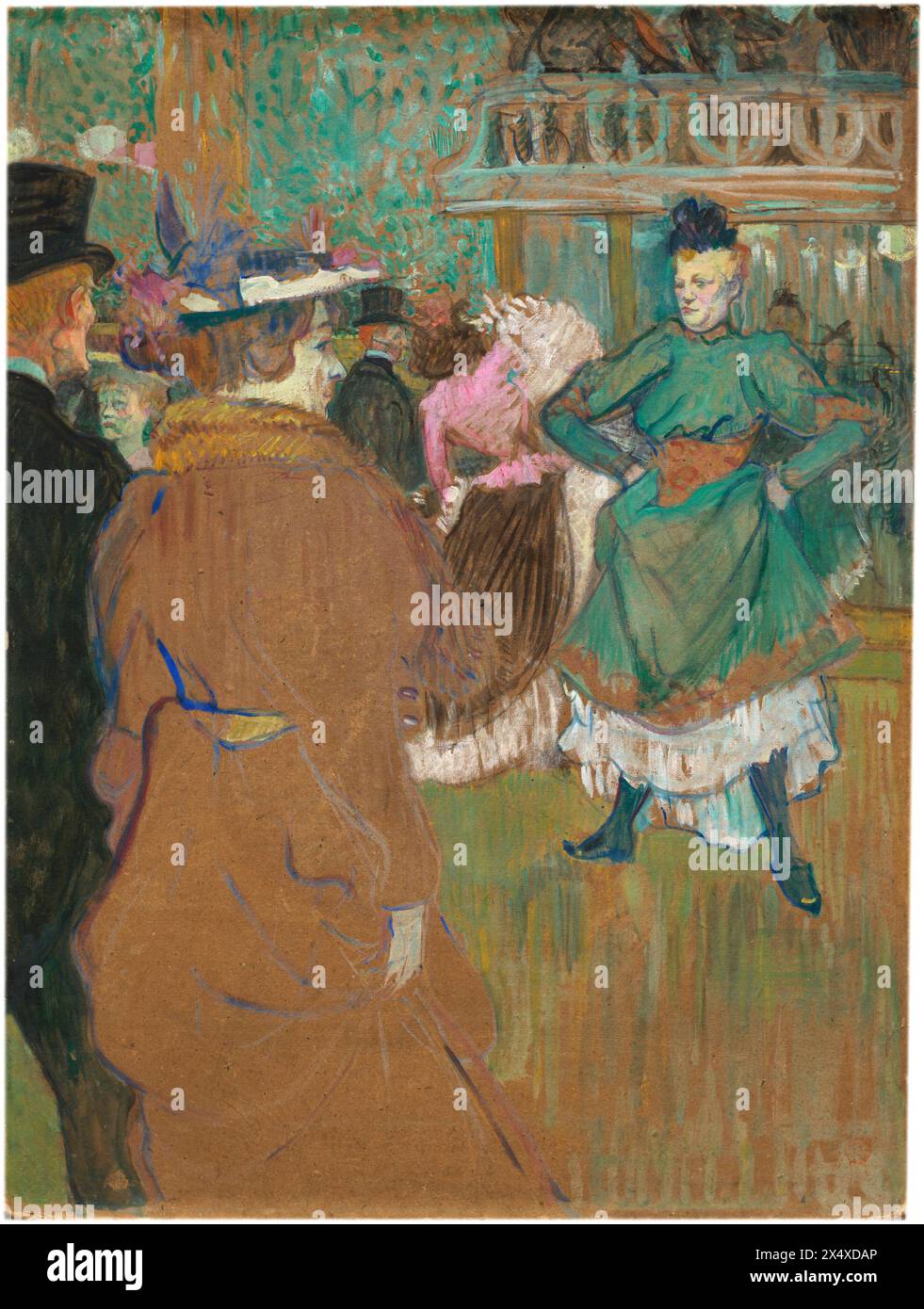 Quadrille au Moulin Rouge. Henri de Toulouse-Lautrec. 1892. Banque D'Images
