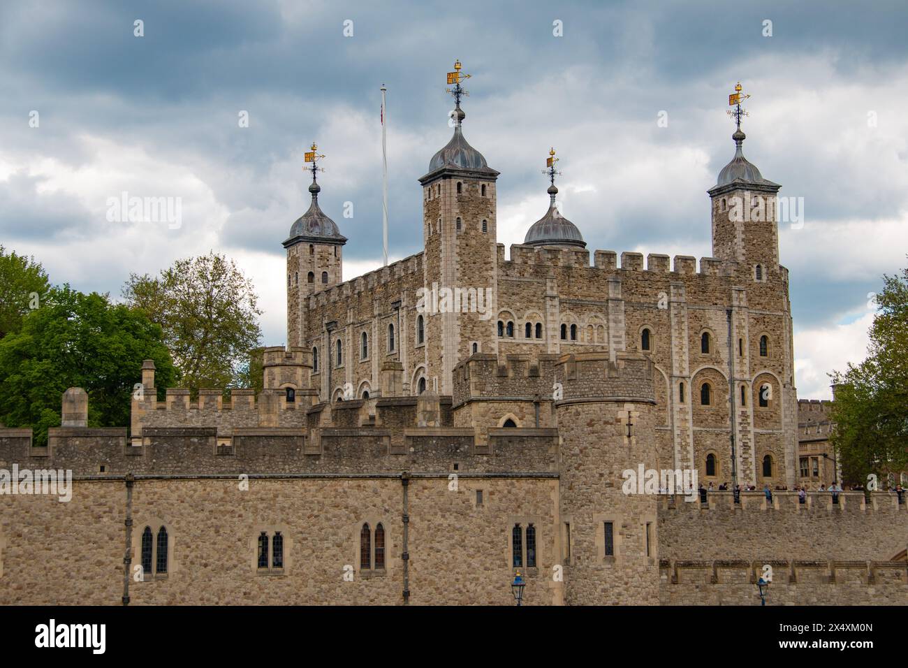 L'imposante Tour de Londres, Tower Hill, Londres Banque D'Images