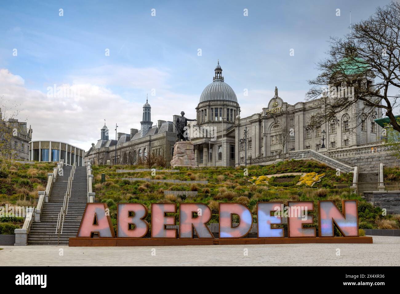 Aberdeen City, affectueusement connue sous le nom de Granite City, est une ville portuaire située dans la région nord-est de l'Écosse. Banque D'Images