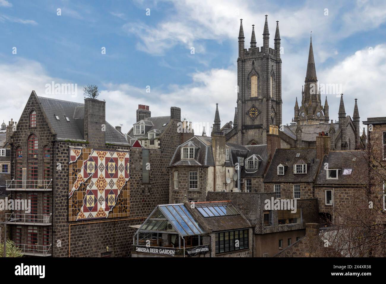 Aberdeen City, affectueusement connue sous le nom de Granite City, est une ville portuaire située dans la région nord-est de l'Écosse. Banque D'Images