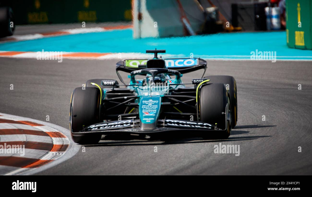 Miami Gardens, Floride, États-Unis. 5 mai 2024. Race. F1 Miami GP à Miami Autodrome à Miami Gardens, Floride, États-Unis. Crédit : Yaroslav Sabitov/YES Market Media/Alamy Live News. Banque D'Images